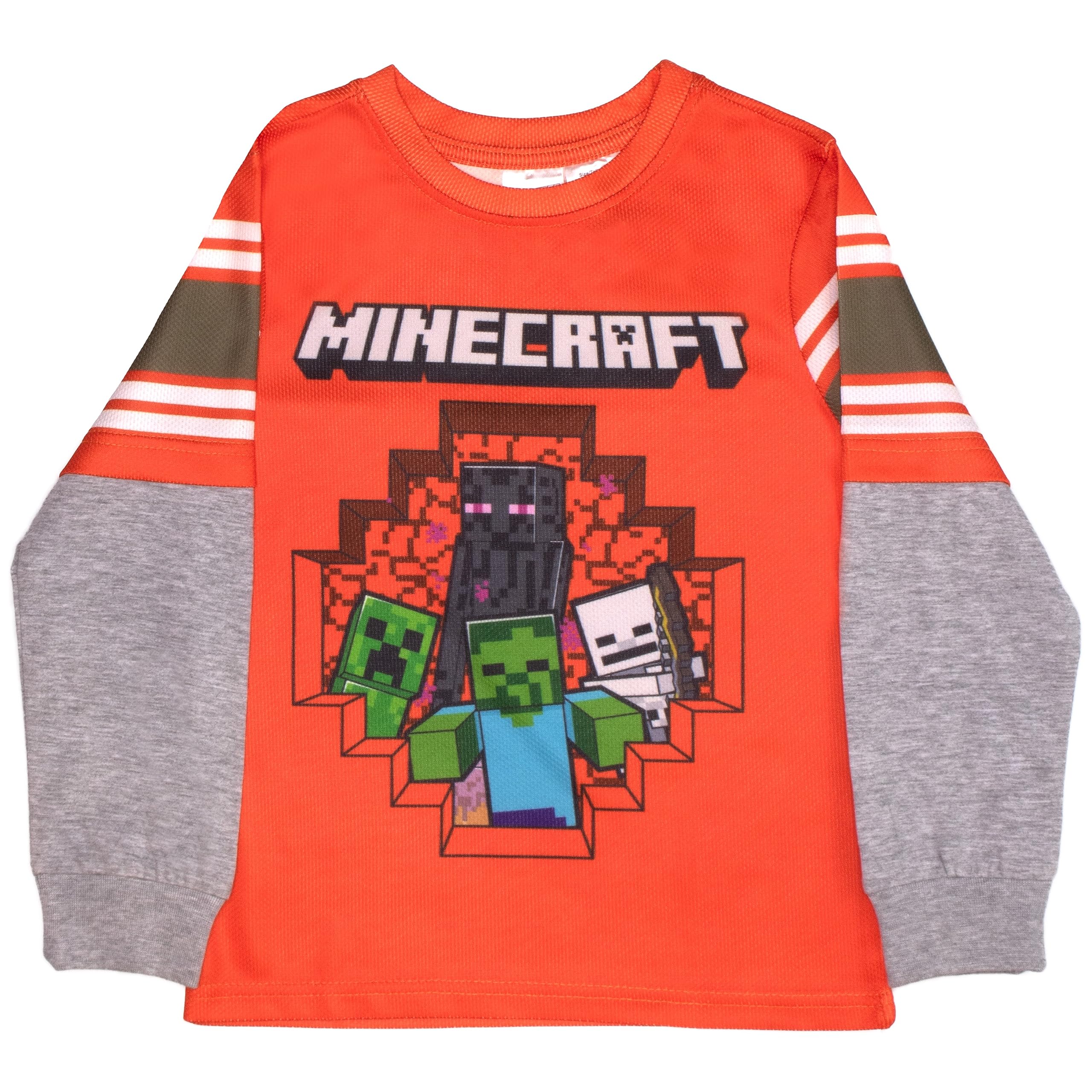 Foto 5 pulgar | Camiseta De Manga Larga Con Personajes De Minecraft Para Niños, 2 Unidades, Talla 4 - Venta Internacional.