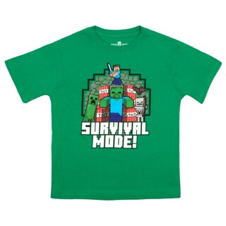 Foto 4 | Camiseta Minecraft Para Niños, Paquete De 3 Unidades, Steve, Creeper, Esqueleto, Talla 18 - Venta Internacional.