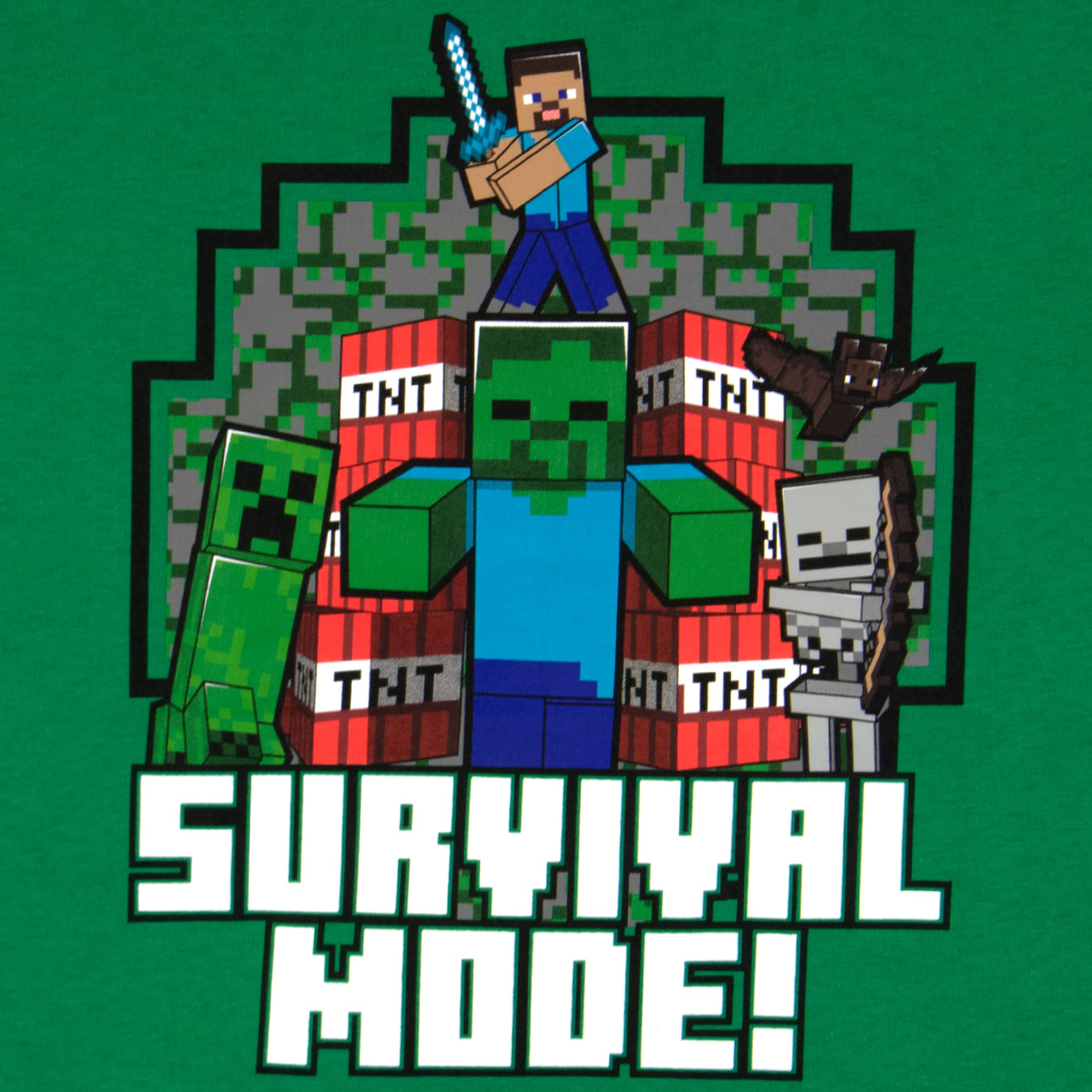 Foto 6 pulgar | Camiseta Minecraft Para Niños, Paquete De 3 Unidades, Steve, Creeper, Esqueleto, Talla 18 - Venta Internacional.