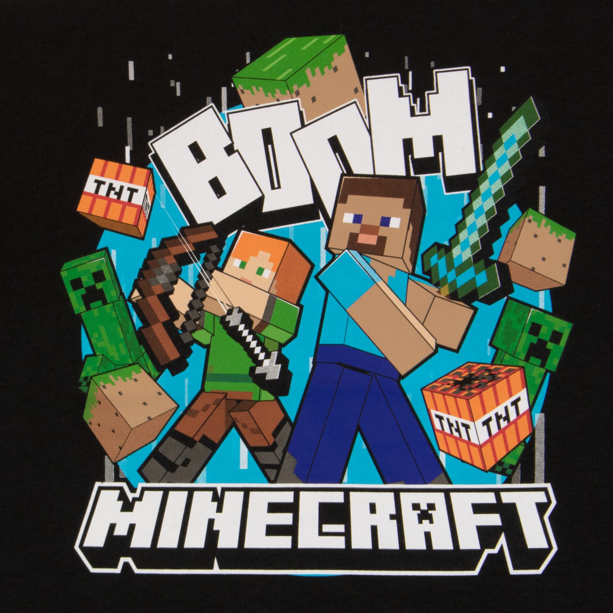 Foto 8 pulgar | Camiseta Minecraft Para Niños, Paquete De 3 Unidades, Steve, Creeper, Esqueleto, Talla 18 - Venta Internacional.