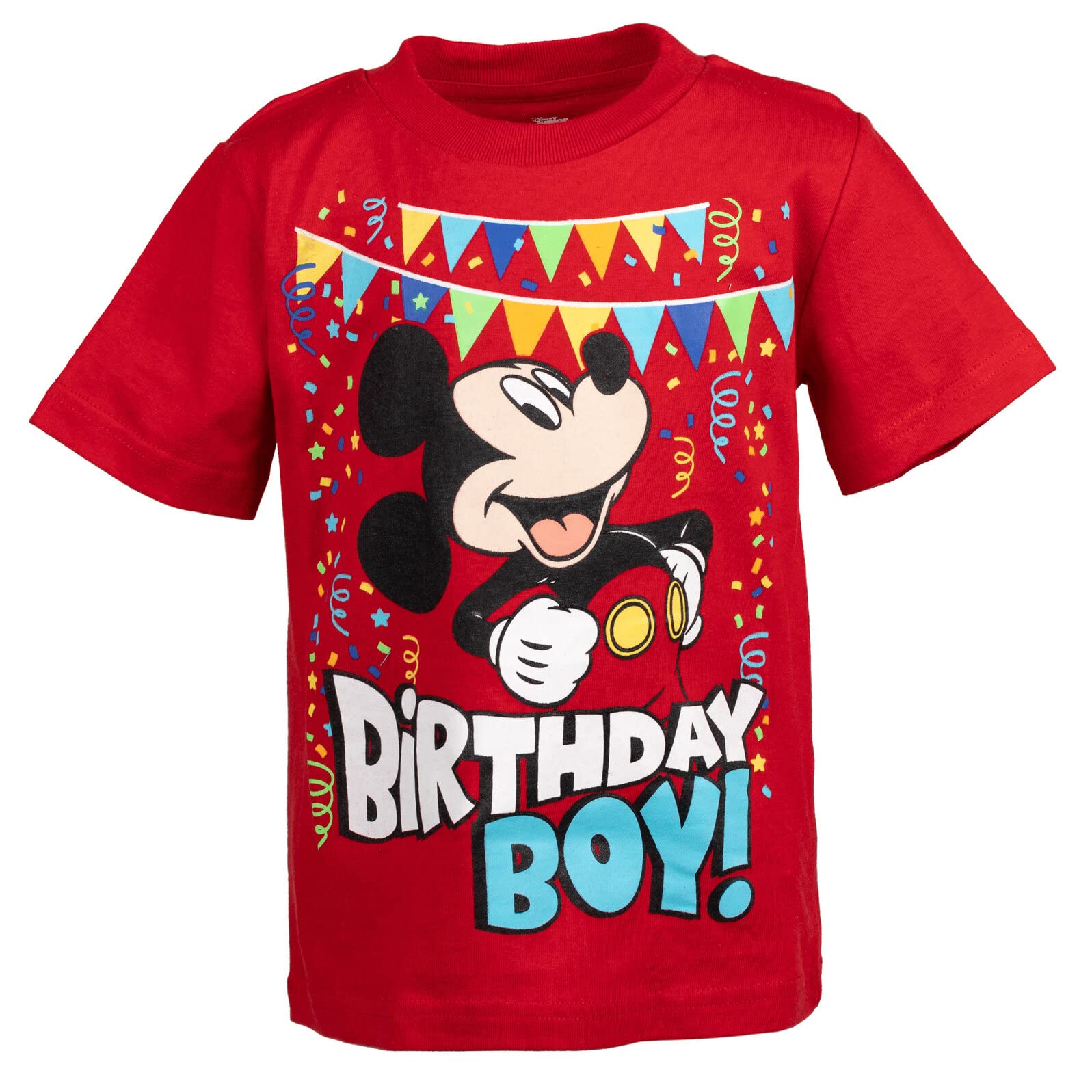 Foto 2 pulgar | Camiseta Disney Mickey Mouse Birthday Boy Roja Para Niños De 6 Años - Venta Internacional.