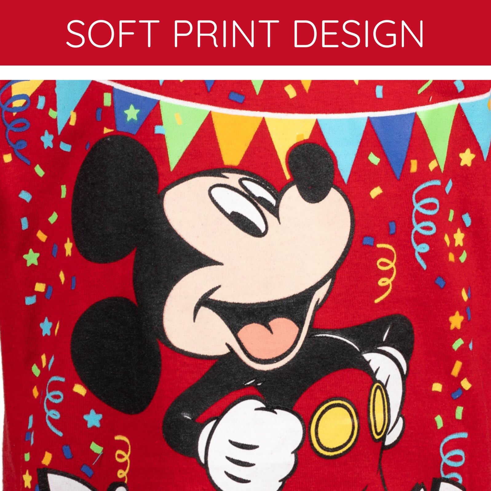 Foto 5 pulgar | Camiseta Disney Mickey Mouse Birthday Boy Roja Para Niños De 6 Años - Venta Internacional.