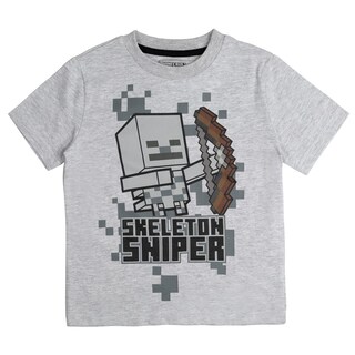 Foto 6 | Camiseta Minecraft Mobs Creeper Skeleton Enderman Para Niños De 6 Años - Venta Internacional.