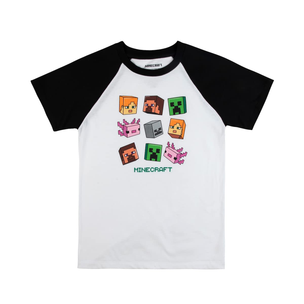 Foto 4 pulgar | Camiseta Bioworld Minecraft Creepers And Character Heads - Venta Internacional.