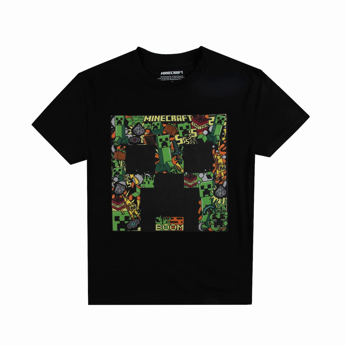 Foto 6 pulgar | Camiseta Bioworld Minecraft Creepers And Character Heads - Venta Internacional.
