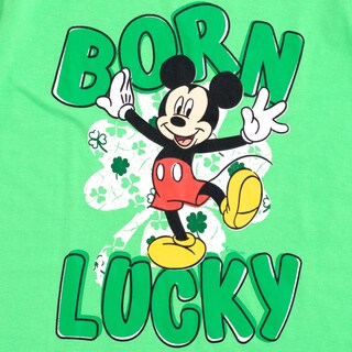 Foto 3 | Camiseta Disney Mickey Mouse Born Lucky 6 Para El Día De San Patricio - Venta Internacional.