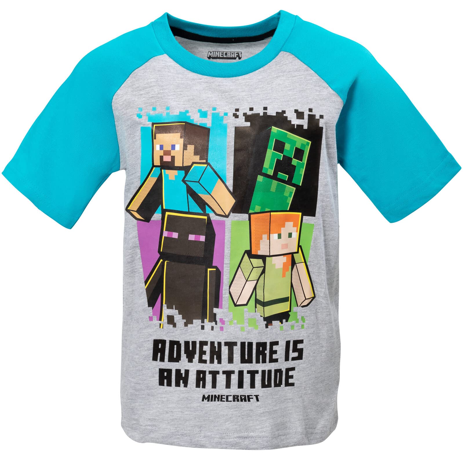 Foto 6 pulgar | Camiseta Minecraft Mobs Creeper Steve Alex Skeleton Para Niños De 6 Años - Venta Internacional.
