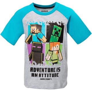 Foto 5 | Camiseta Minecraft Mobs Creeper Steve Alex Skeleton Para Niños De 6 Años - Venta Internacional.