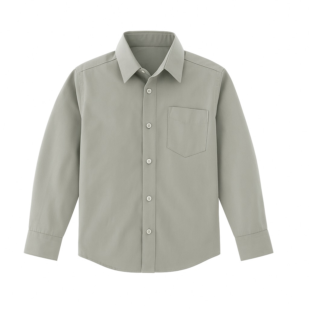 Foto 1 | Camisa Para Niño Chicos Olé 3622 Gris Manga Larga
