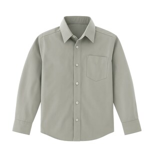 Foto 1 | Camisa Para Niño Chicos Olé 3622 Gris Manga Larga