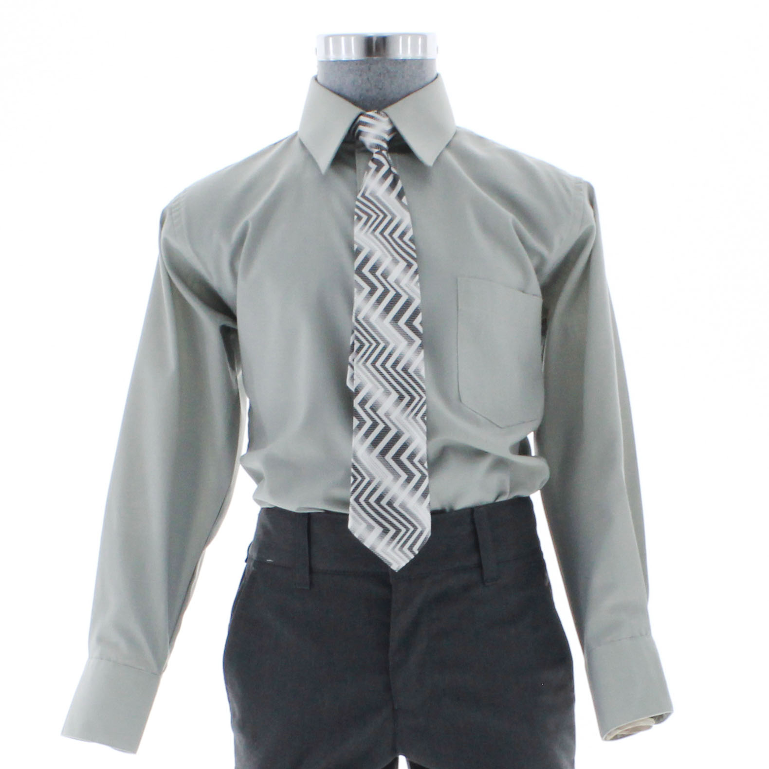 Foto 4 pulgar | Camisa Para Niño Chicos Olé 3622 Gris Manga Larga