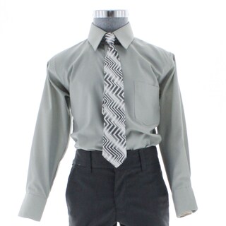 Foto 3 | Camisa Para Niño Chicos Olé 3622 Gris Manga Larga