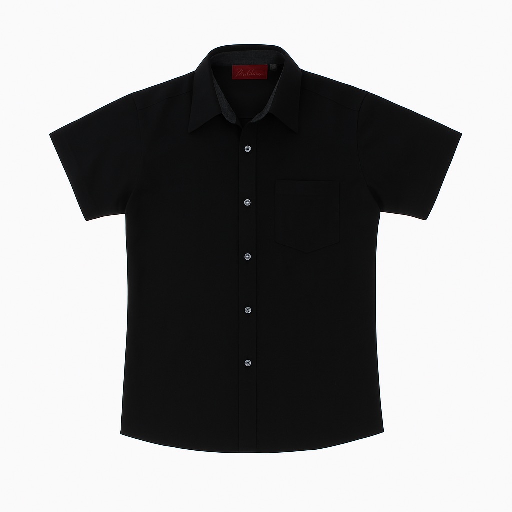 Foto 2 pulgar | Camisa Para Niño Chicos Olé 3683 Negra Manga Corta