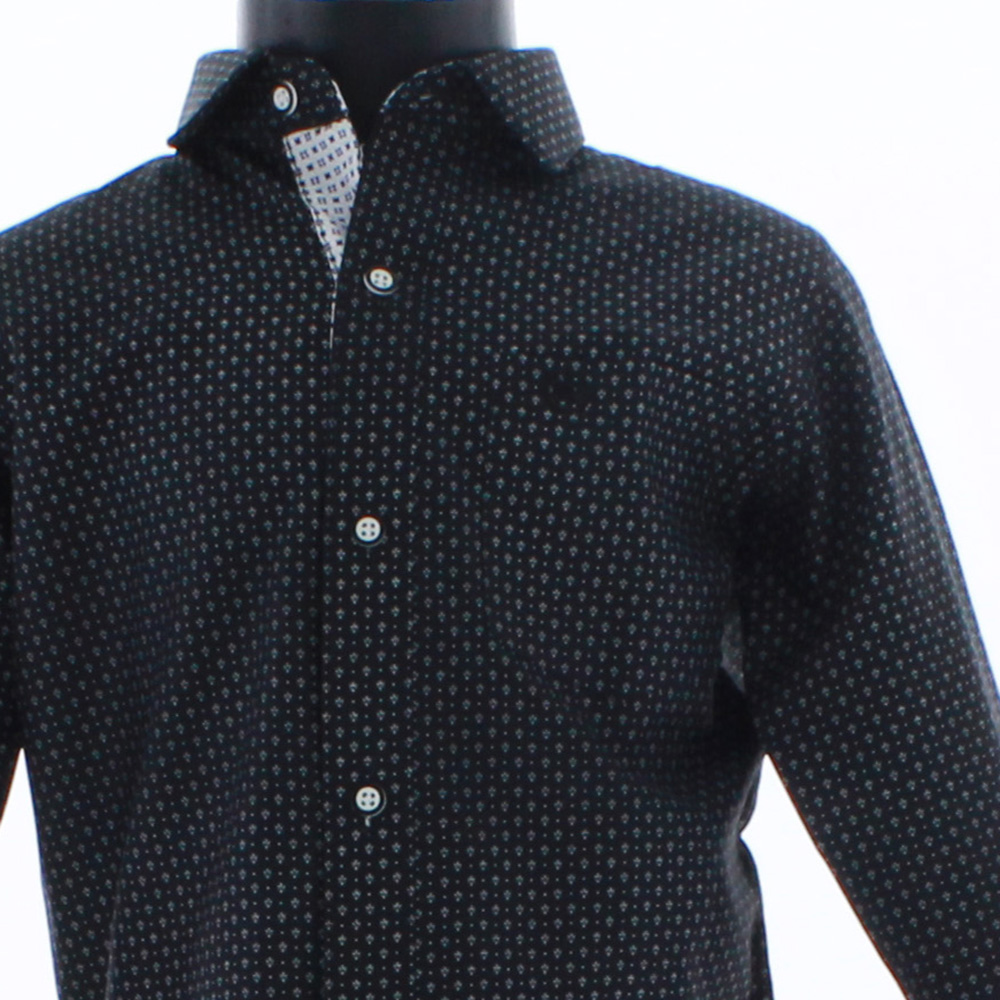 Foto 2 | Camisa Para Niño Chicos Olé 3679 Negra Manga Larga