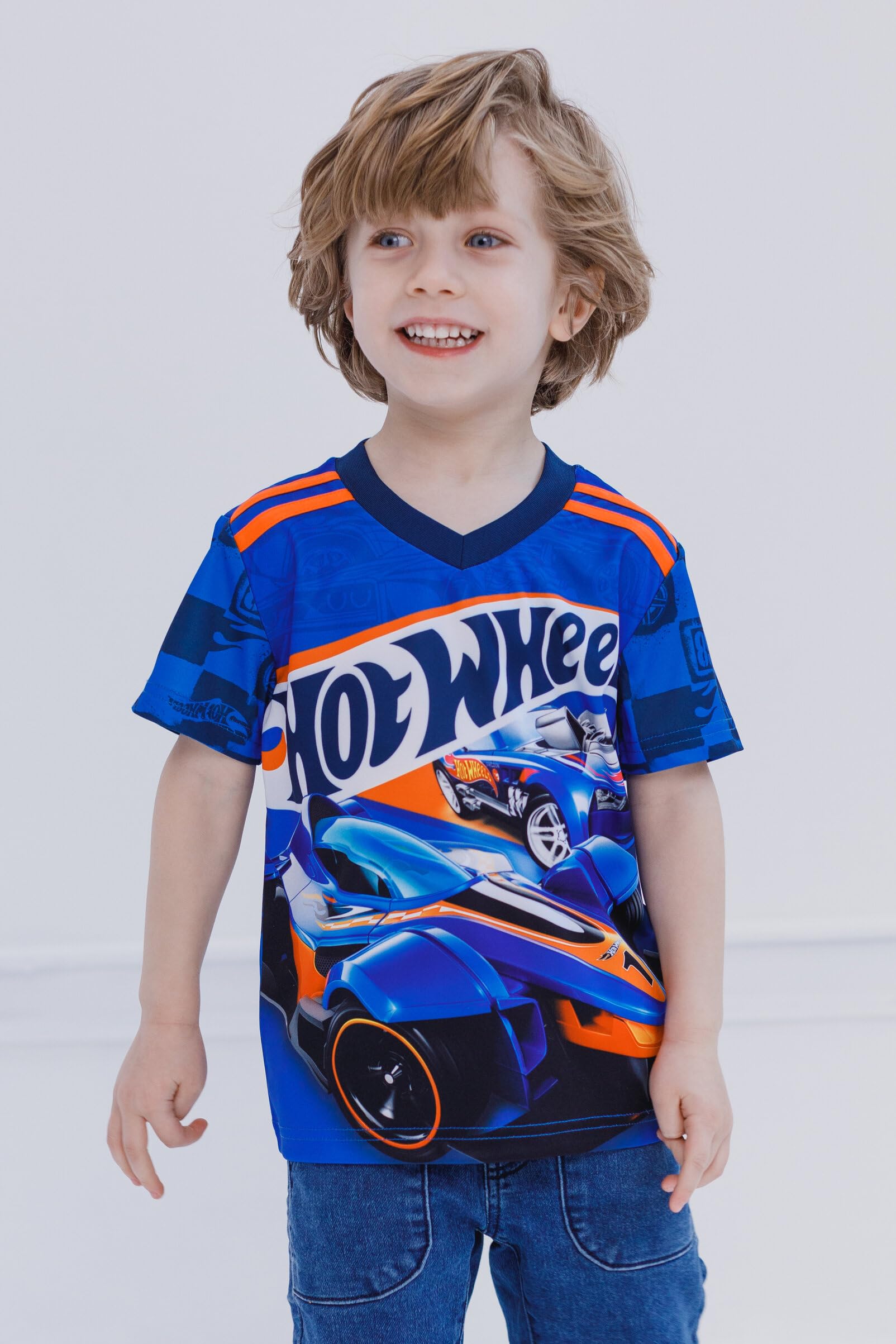 Foto 4 pulgar | Pack De 2 Camisetas Hot Wheels Para Niños Pequeños, Color Rojo Y Azul, Talla 6 - Venta Internacional.