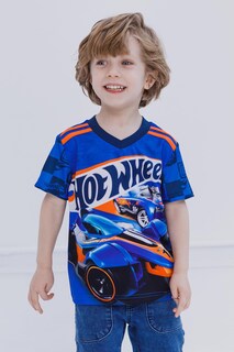 Foto 3 | Pack De 2 Camisetas Hot Wheels Para Niños Pequeños, Color Rojo Y Azul, Talla 6 - Venta Internacional.