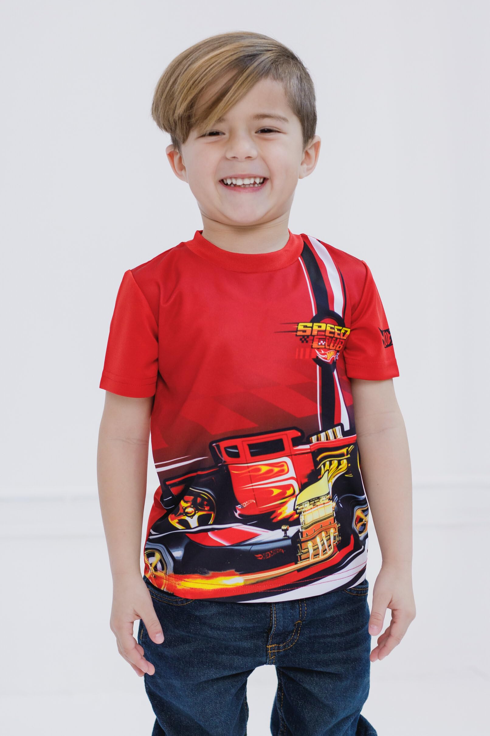 Foto 6 pulgar | Pack De 2 Camisetas Hot Wheels Para Niños Pequeños, Color Rojo Y Azul, Talla 6 - Venta Internacional.
