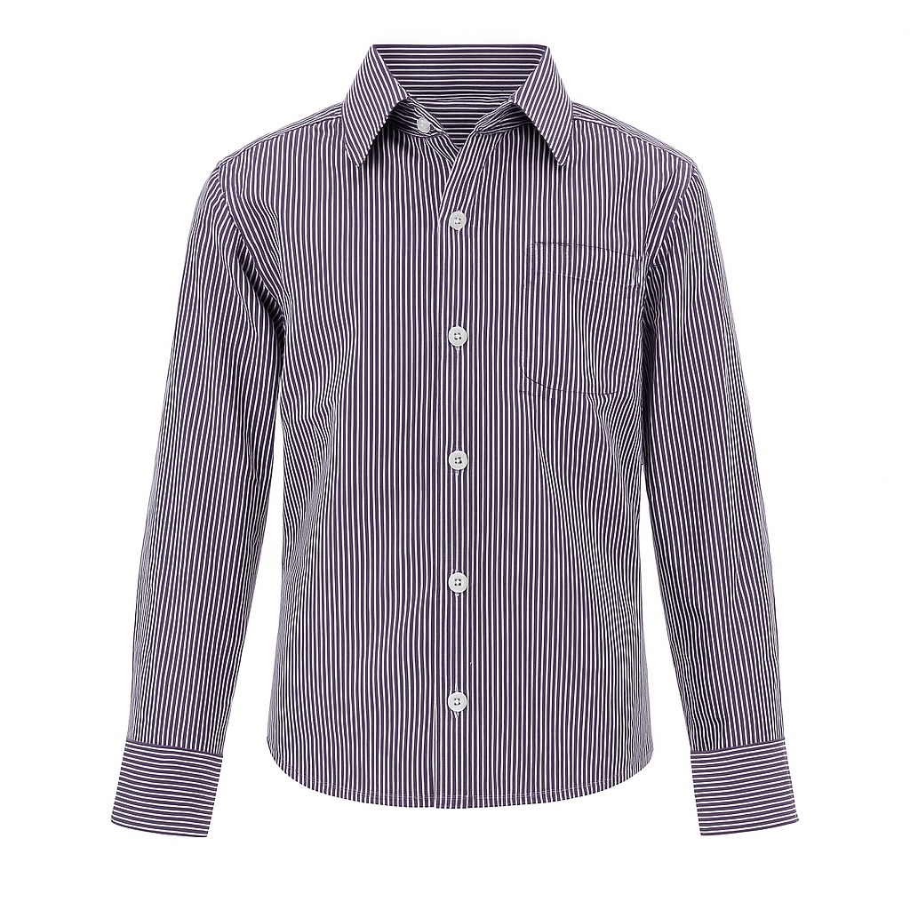 Foto 1 | Camisa Para Niño Chicos Olé 3677 Rayas Azul Marino Manga Larga