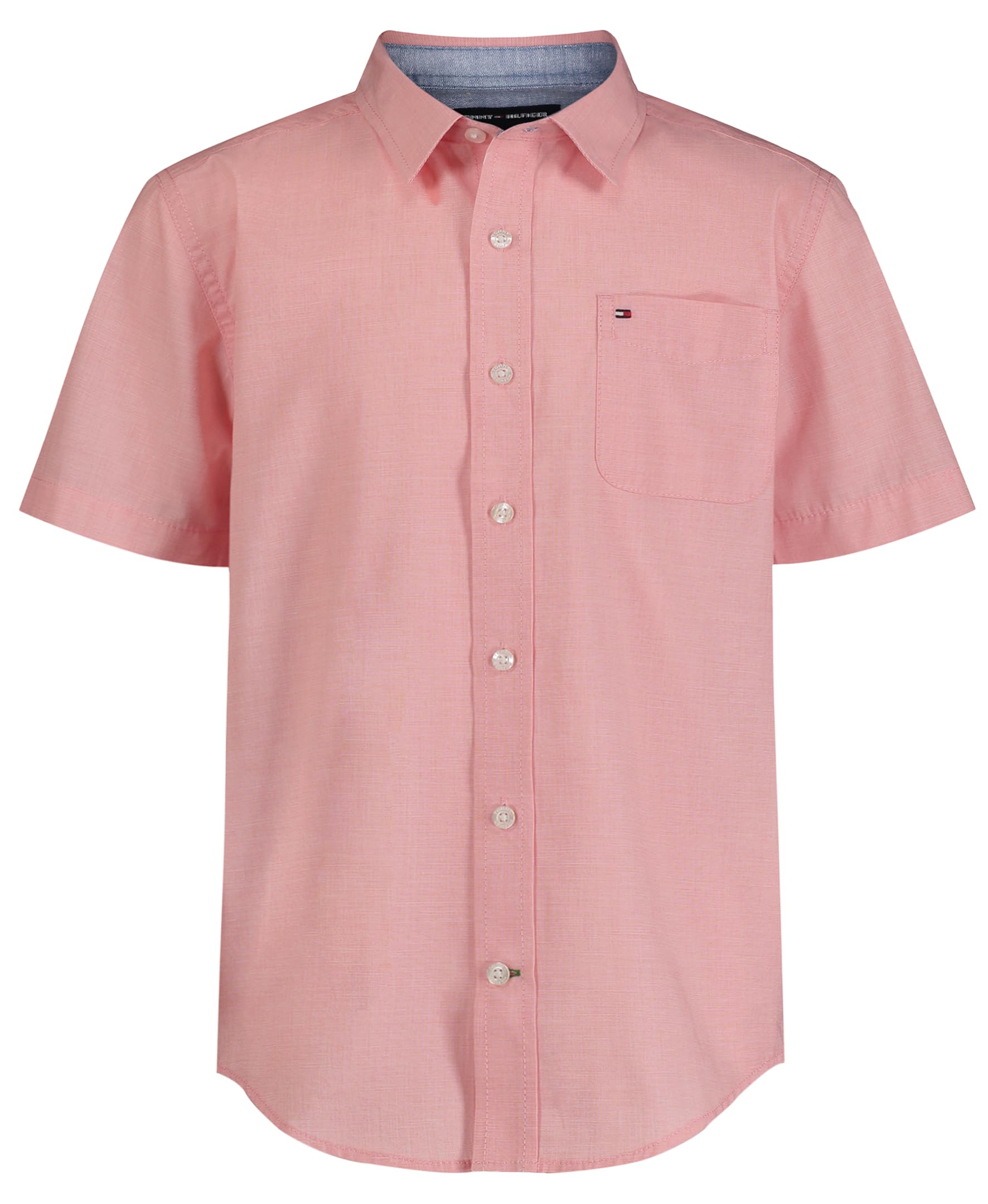 Foto 2 pulgar | Camisa Tommy Hilfiger Para Niños, Manga Corta, 8 Años, Ligera - Venta Internacional.