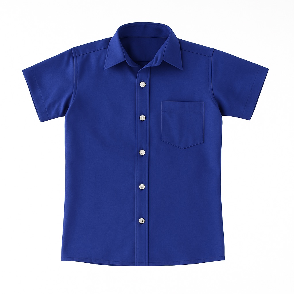 Foto 2 pulgar | Camisa Para Niño Chicos Olé 3685 Azul Rey Manga Corta