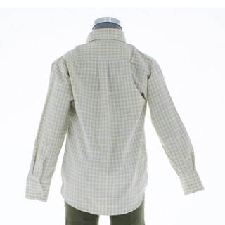 Foto 3 | Camisa Para Niño Chicos Olé 3675 Beige Cuadros Manga Larga