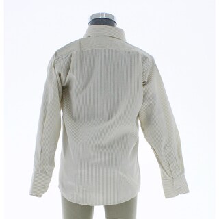 Foto 3 | Camisa Para Niño Chicos Olé 3674 Beige Rayas Manga Larga
