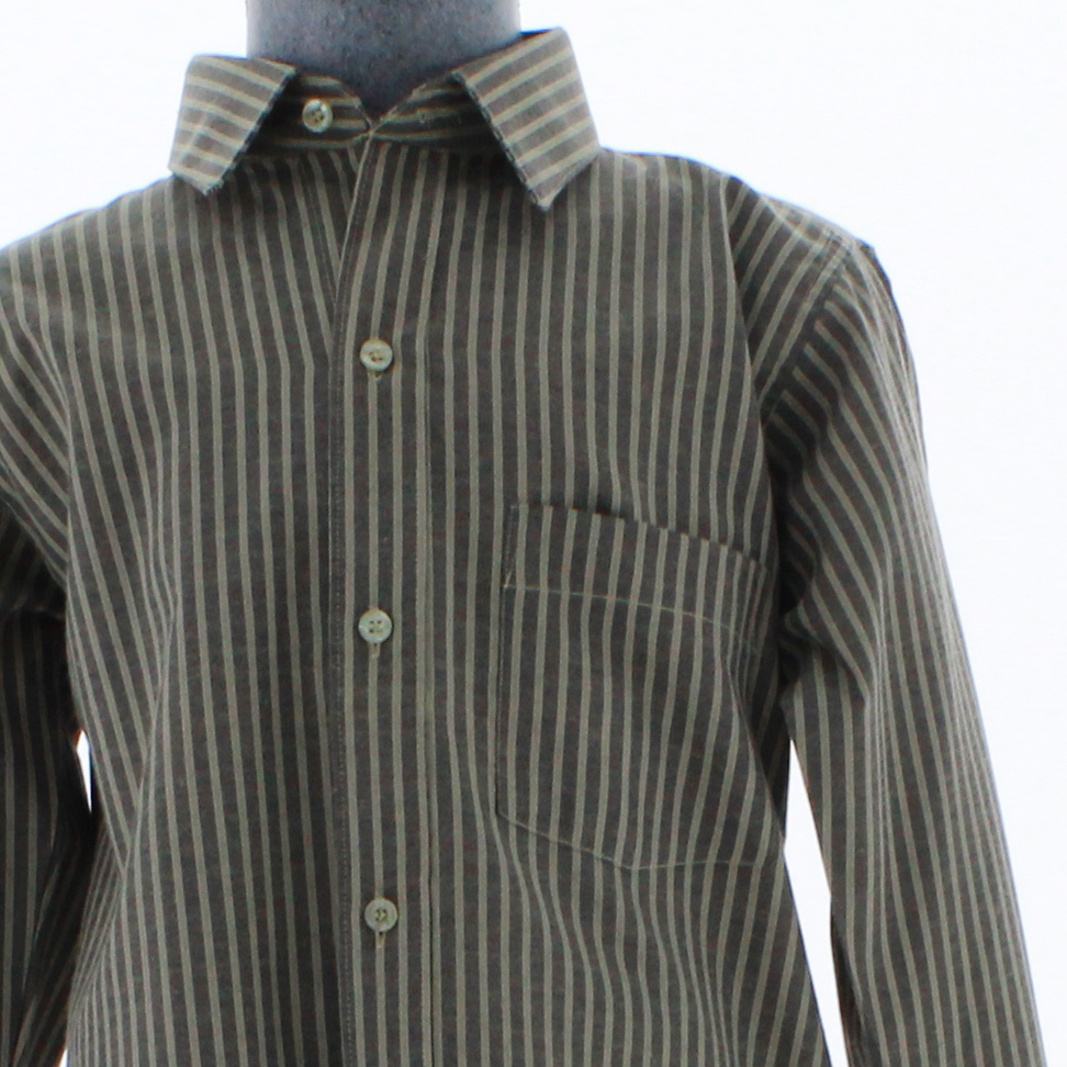 Foto 4 pulgar | Camisa Para Niño Chicos Olé 3671 Verde Rayas Manga Larga