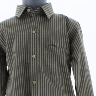 Foto 3 | Camisa Para Niño Chicos Olé 3671 Verde Rayas Manga Larga