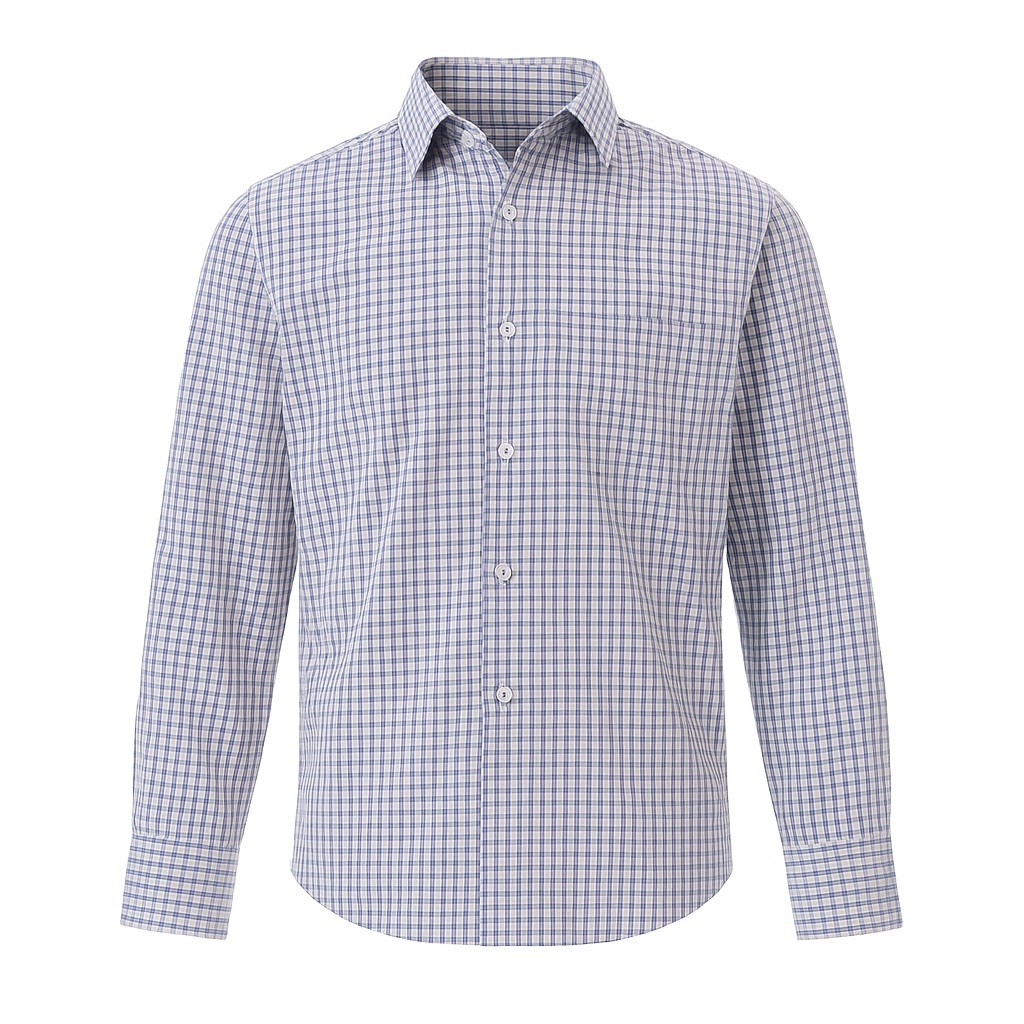 Foto 1 | Camisa Para Niño Chicos Olé 3673 Azul Cuadros Manga Larga