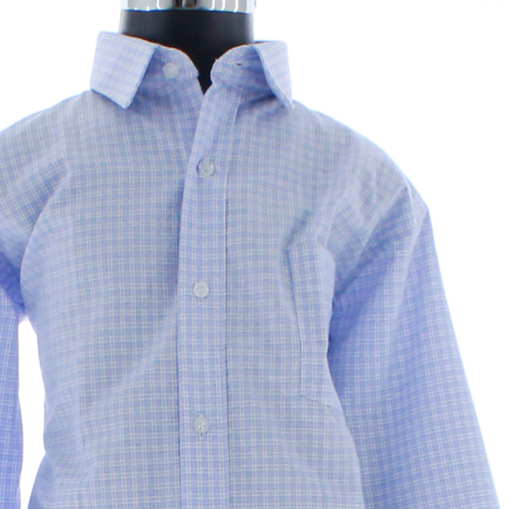 Foto 2 | Camisa Para Niño Chicos Olé 3678 Azul Cuadros Manga Larga