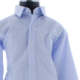 Foto 2 | Camisa Para Niño Chicos Olé 3678 Azul Cuadros Manga Larga