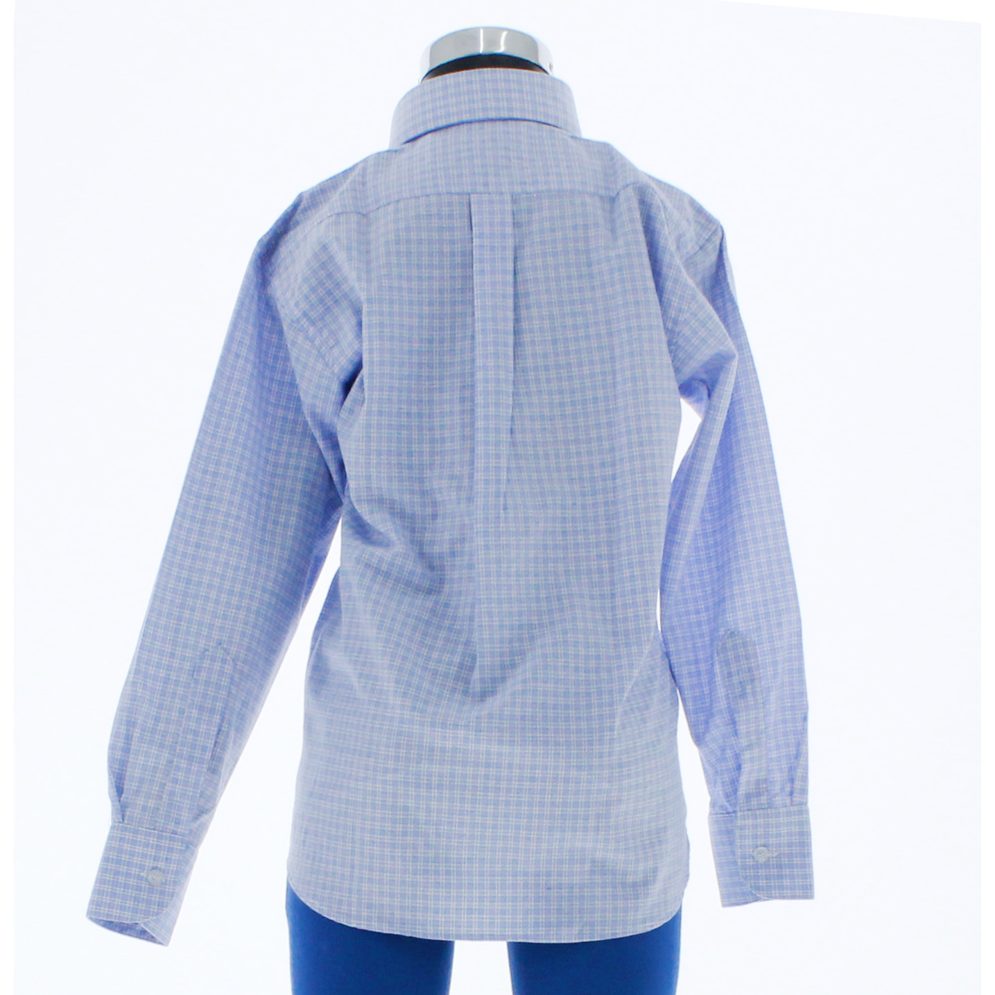 Foto 3 | Camisa Para Niño Chicos Olé 3678 Azul Cuadros Manga Larga