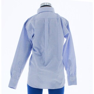 Foto 3 | Camisa Para Niño Chicos Olé 3678 Azul Cuadros Manga Larga