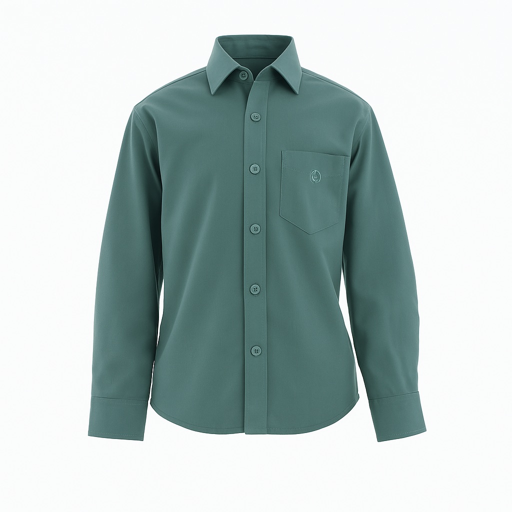 Foto 2 pulgar | Camisa Para Niño Chicos Olé 3571 Verde Manga Larga
