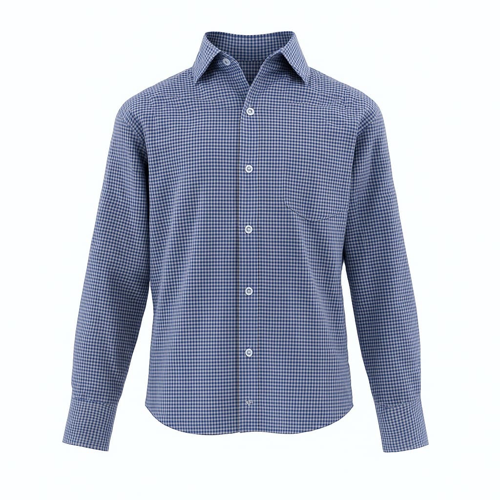 Camisa Para Niño Chicos Olé 3667 Azul Cuadros Manga Larga $349