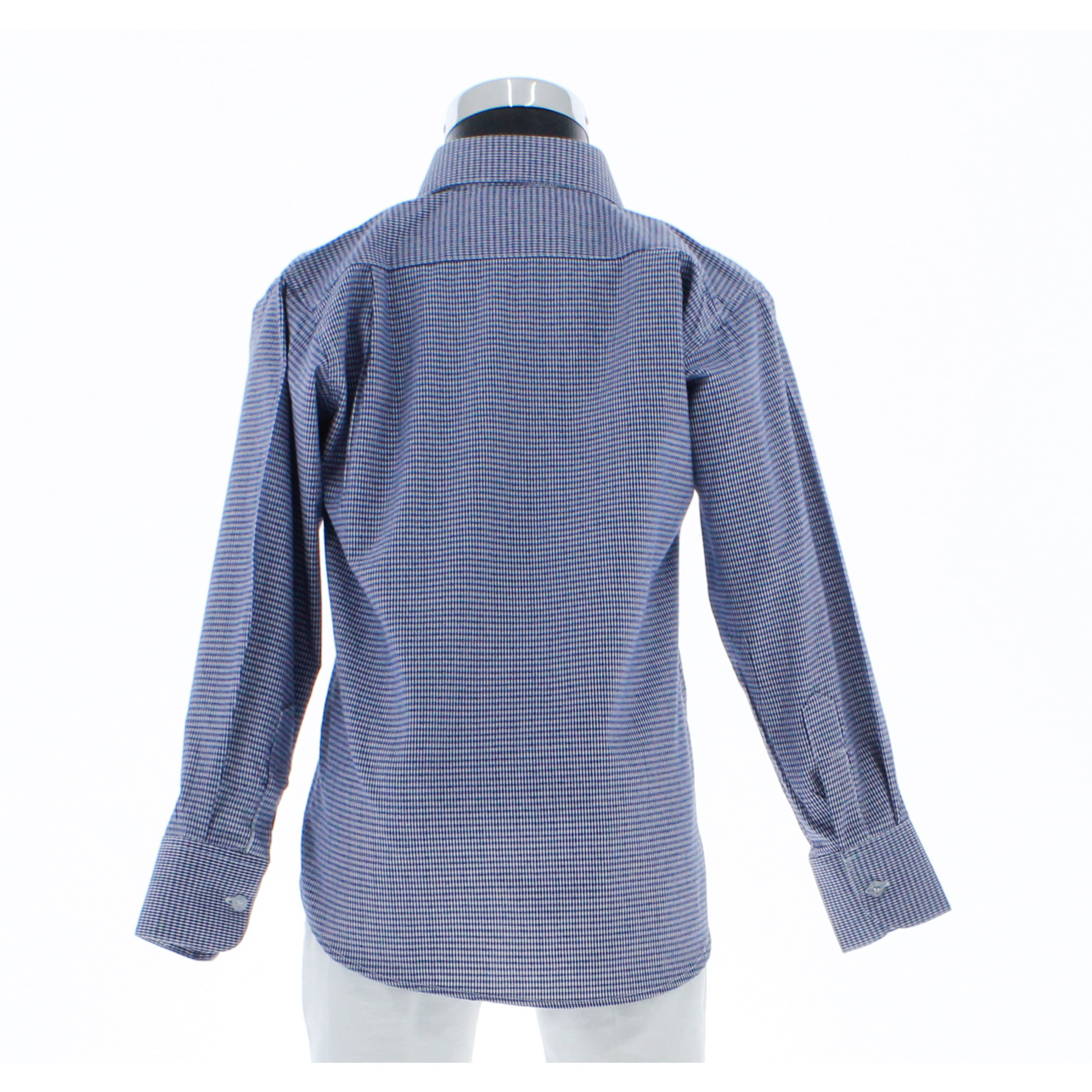 Foto 4 pulgar | Camisa Para Niño Chicos Olé 3667 Azul Cuadros Manga Larga