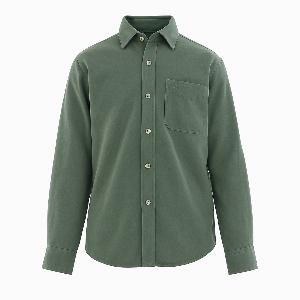 Foto 1 | Camisa Para Niño Chicos Olé 3572 Verde Manga Larga