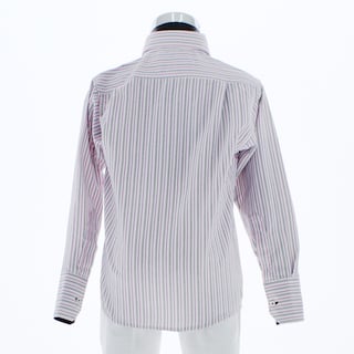 Foto 2 | Camisa Para Niño Chicos Olé 3654 Blanco Rayas Manga Larga