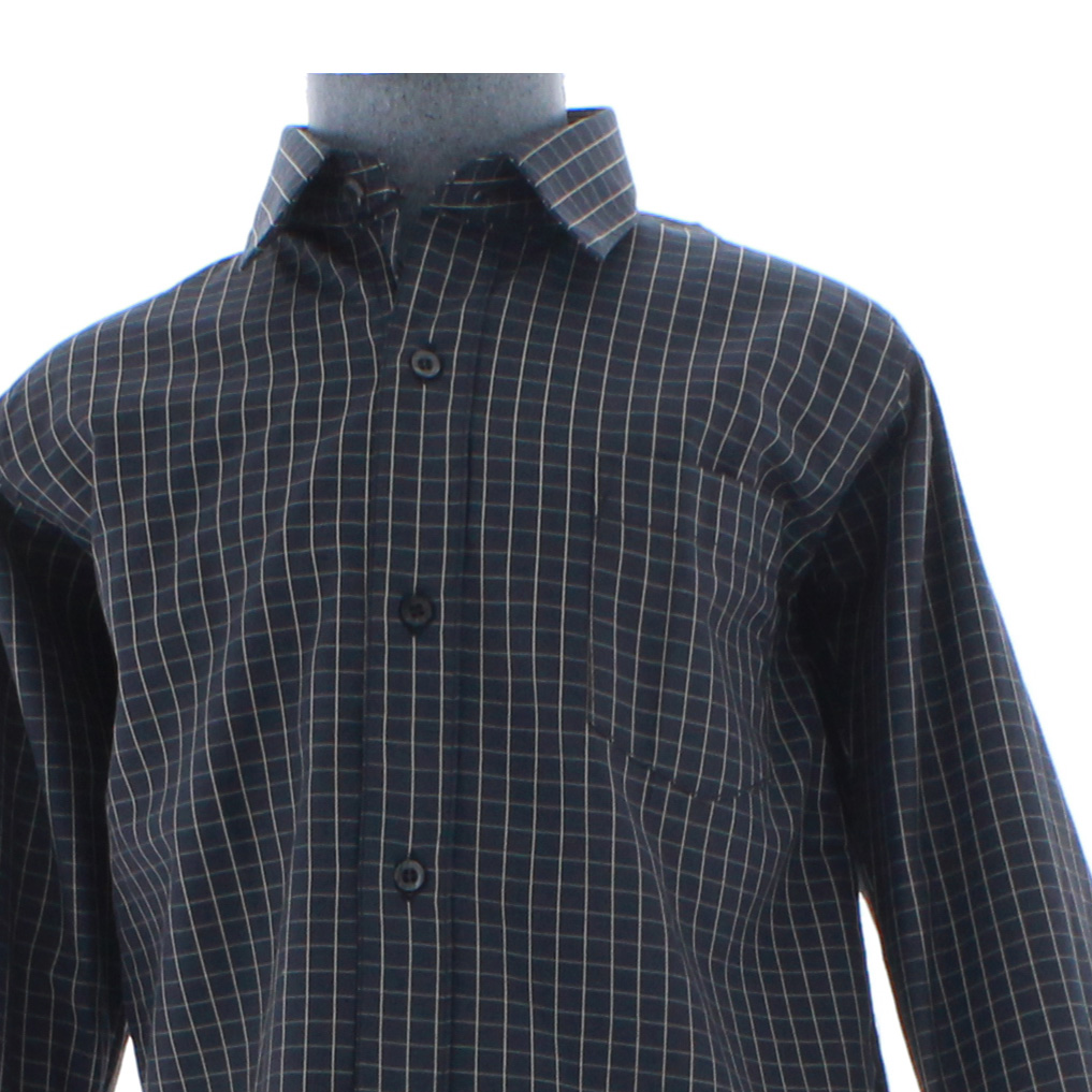 Foto 2 | Camisa Para Niño Chicos Olé 3659 Negro Cuadros Manga Larga