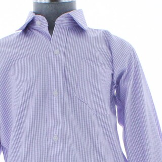 Foto 2 | Camisa Para Niño Chicos Olé 3662 Morado Cuadros Manga Larga