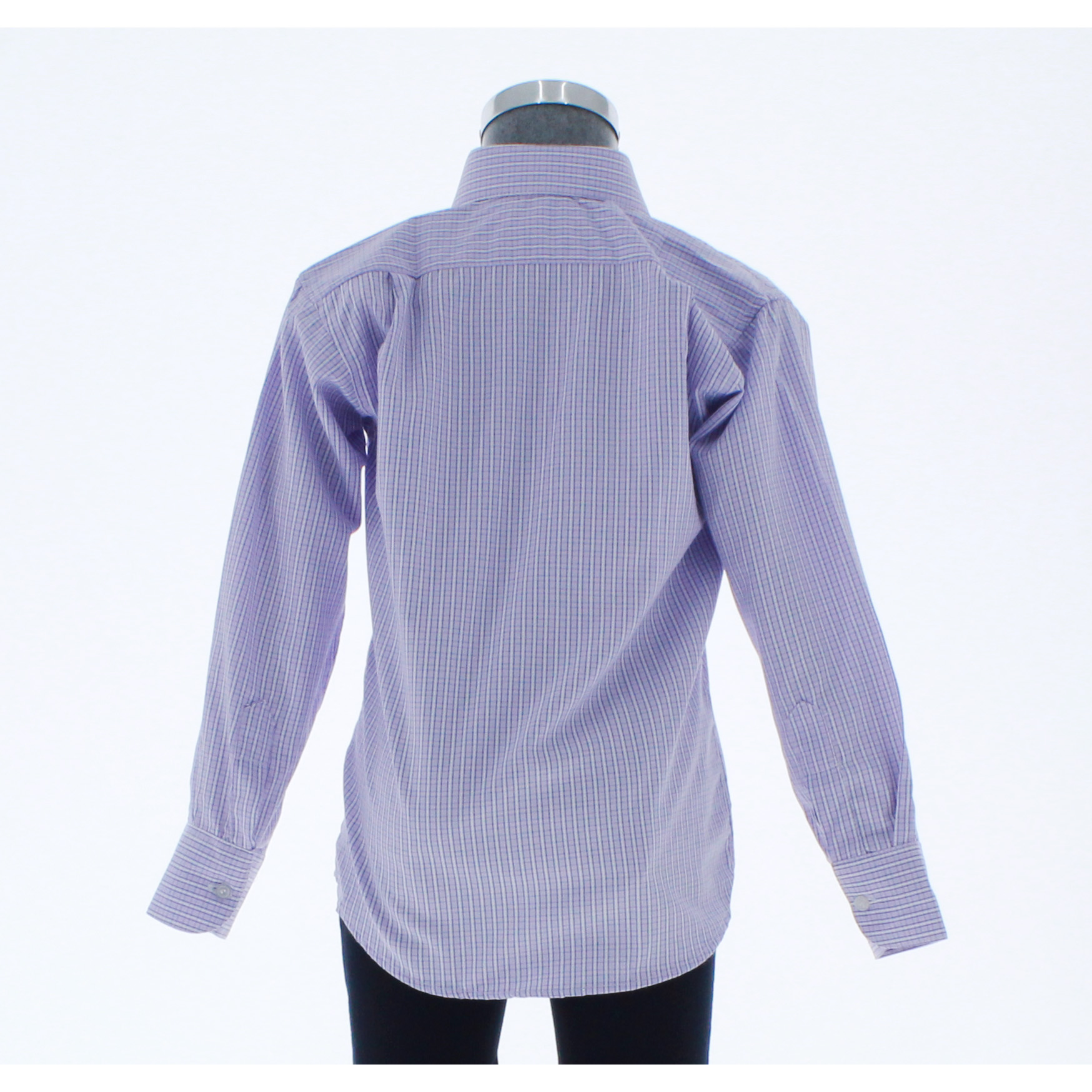 Foto 4 pulgar | Camisa Para Niño Chicos Olé 3662 Morado Cuadros Manga Larga