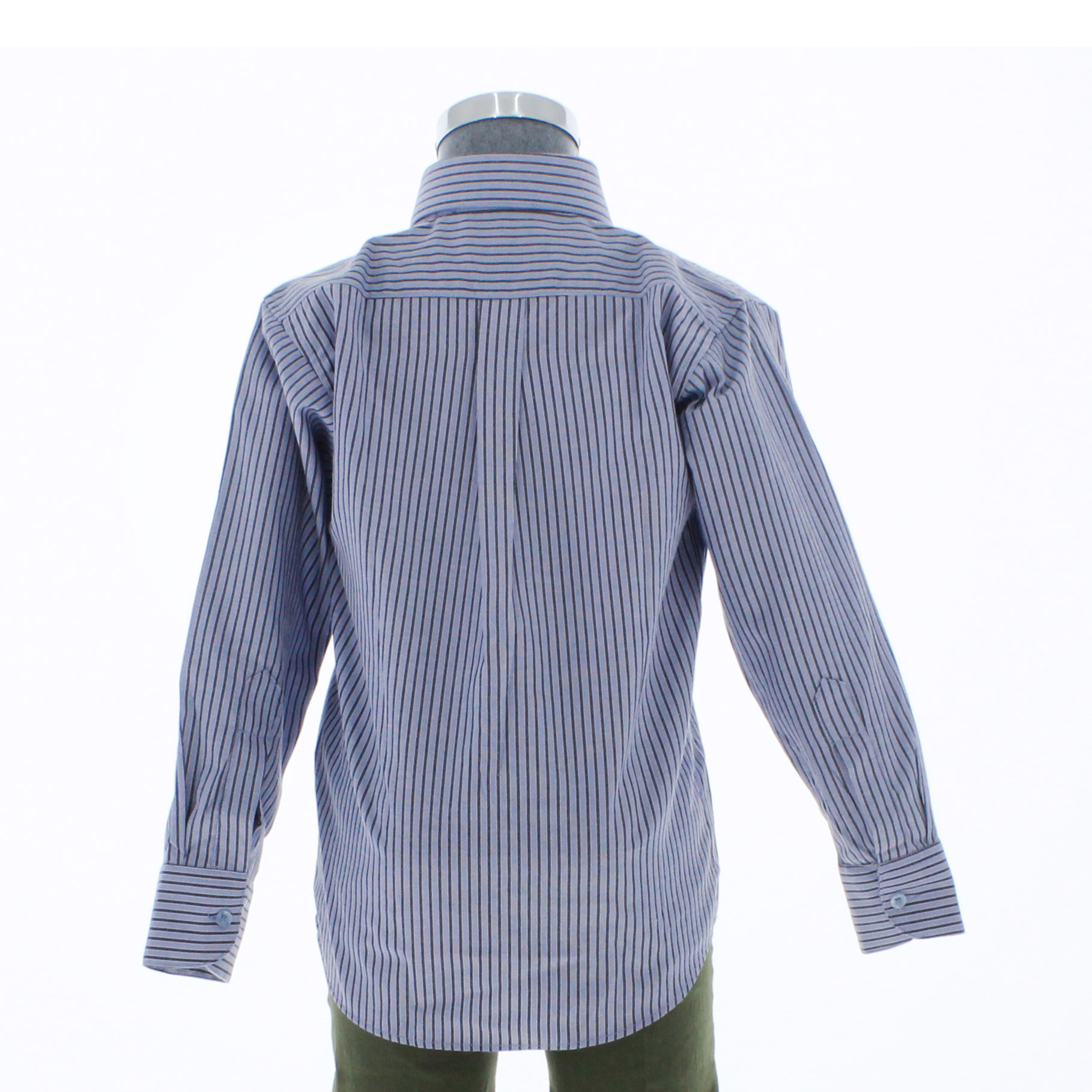 Foto 3 pulgar | Camisa Para Niño Chicos Olé 3661 Azul Rayas Manga Larga