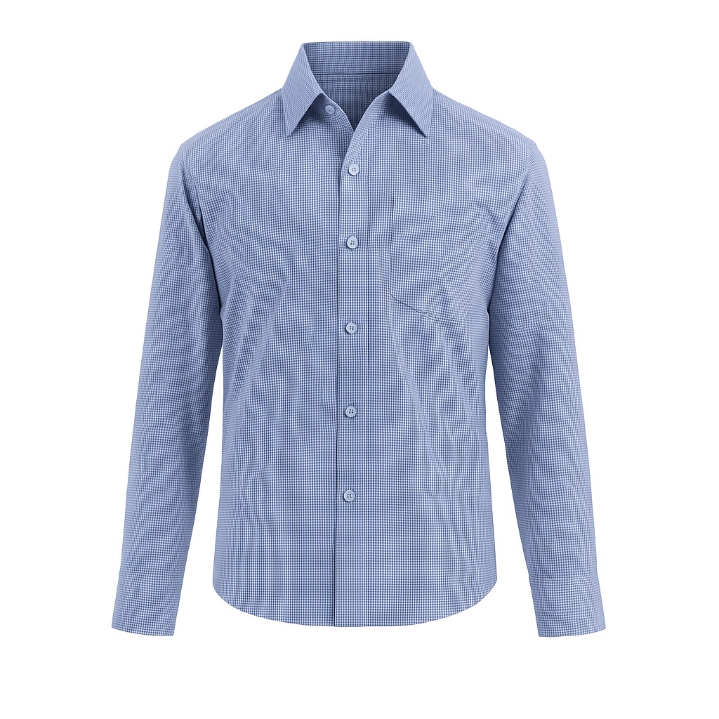 Foto 1 | Camisa Para Niño Chicos Olé 3663 Azul Cuadros Manga Larga