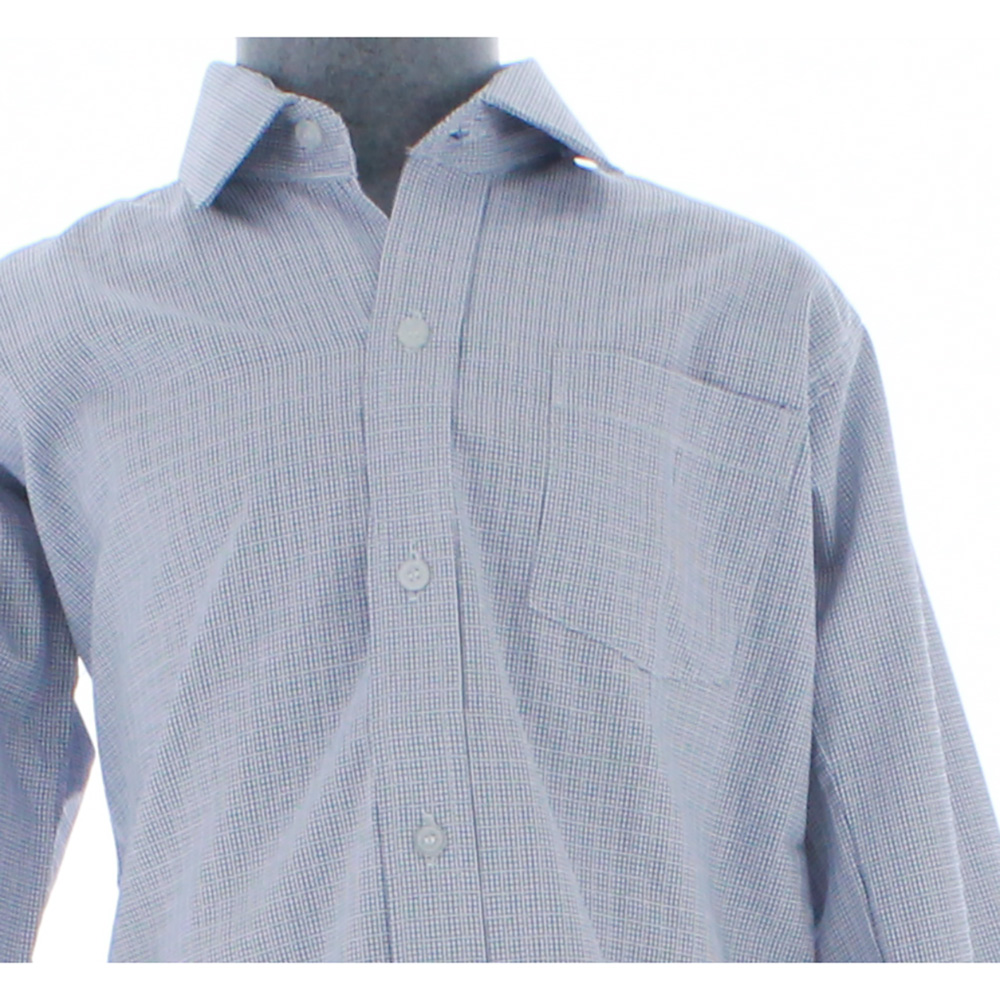 Foto 3 pulgar | Camisa Para Niño Chicos Olé 3663 Azul Cuadros Manga Larga