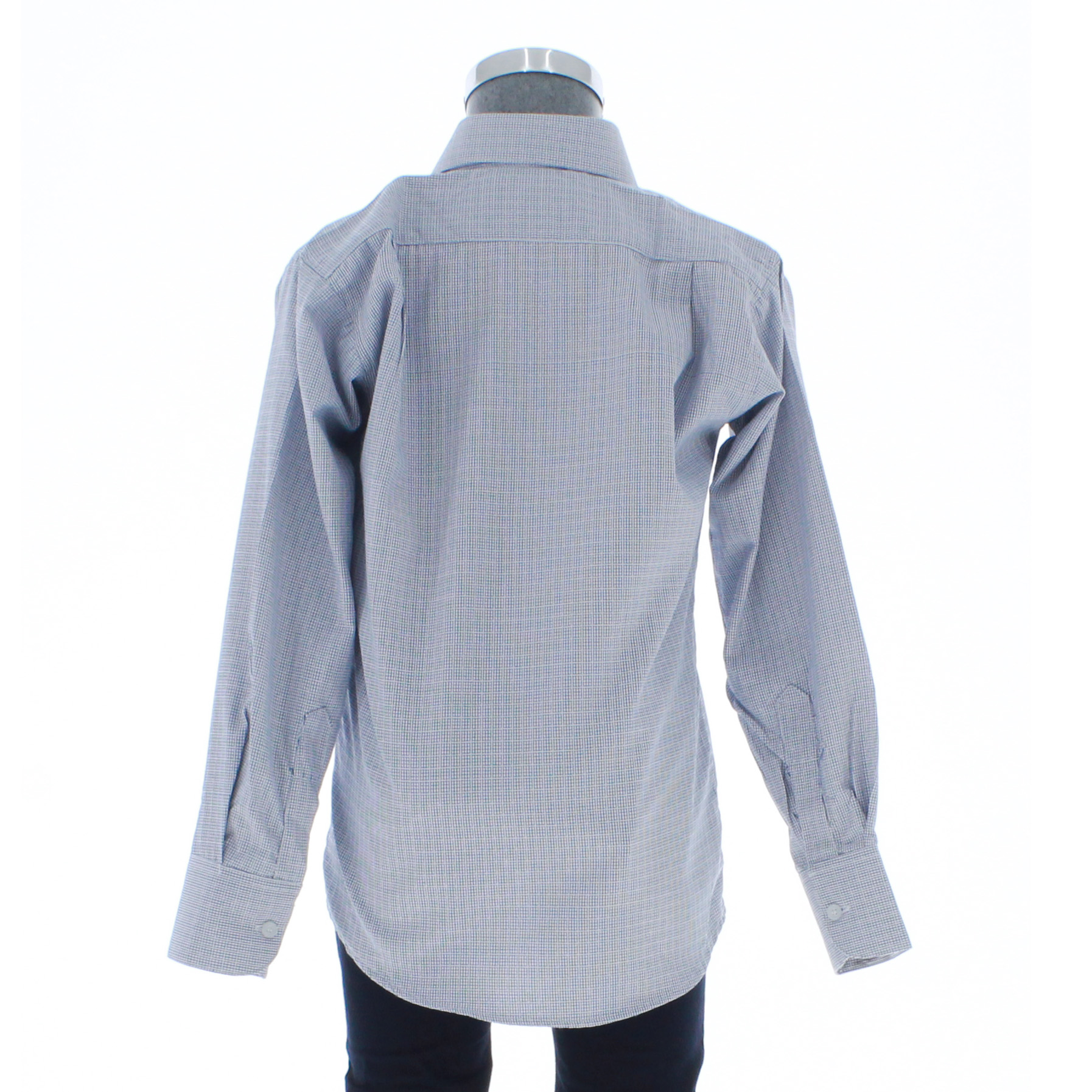Foto 4 pulgar | Camisa Para Niño Chicos Olé 3663 Azul Cuadros Manga Larga