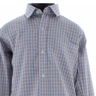 Foto 2 | Camisa Para Niño Chicos Olé 3666 Azul Cuadros Manga Larga
