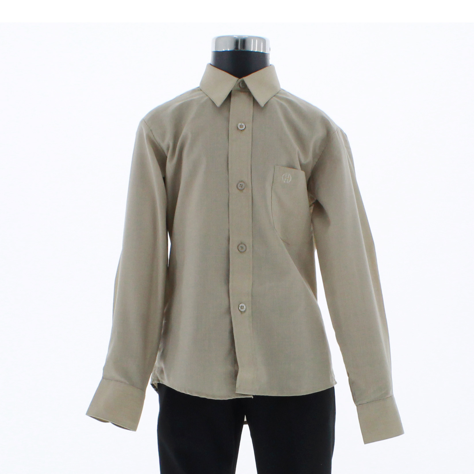 Foto 4 pulgar | Camisa Para Niño Chicos Olé 3565 Café Manga Larga