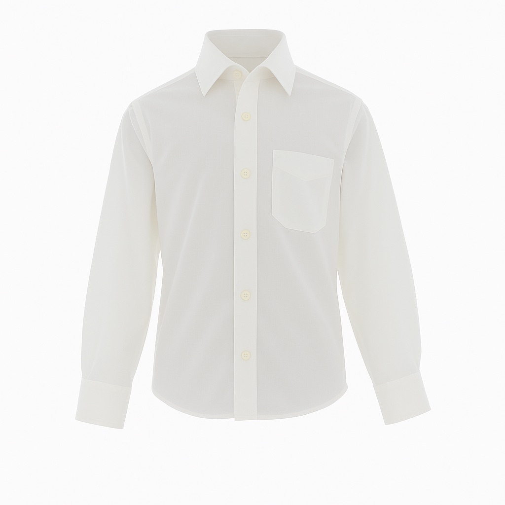Foto 2 pulgar | Camisa Para Niño Chicos Olé 3560 Blanco Manga Larga