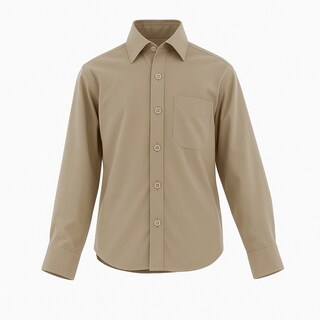 Foto 1 | Camisa Para Niño Chicos Olé 3564 Café Manga Larga
