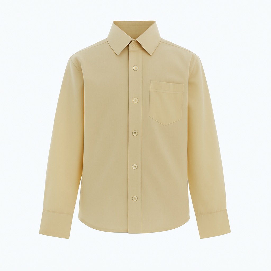 Foto 2 pulgar | Camisa Para Niño Chicos Olé 3561 Beige Manga Larga